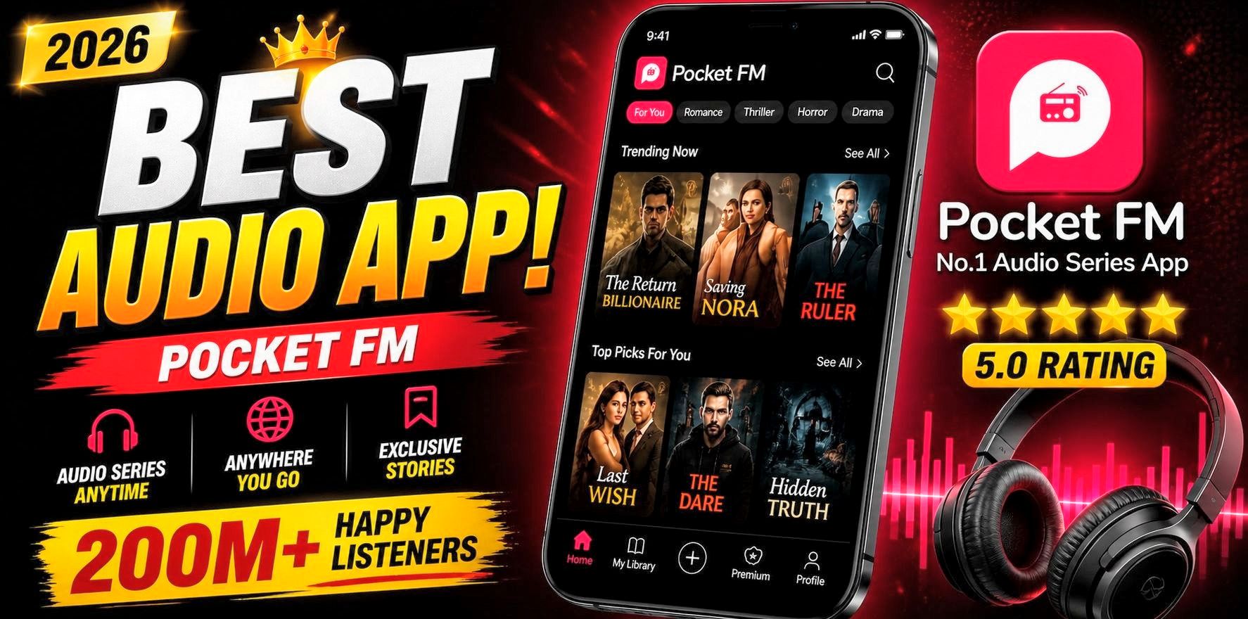 Pocket Fm Mod APK Premium Unlocked Download